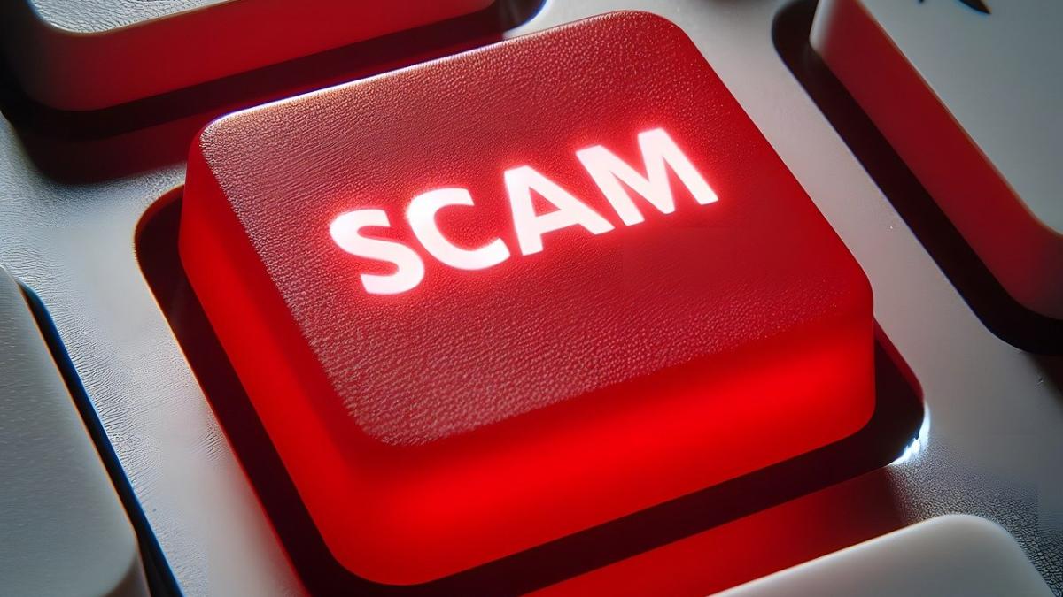Écran d'ordinateur affichant une fausse page de connexion, illustration d'une tentative de phishing